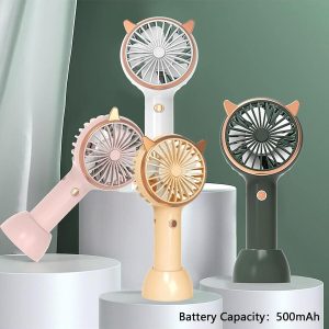 Foldable Handheld Fan – Portable, 3-Speed, Rechargeable